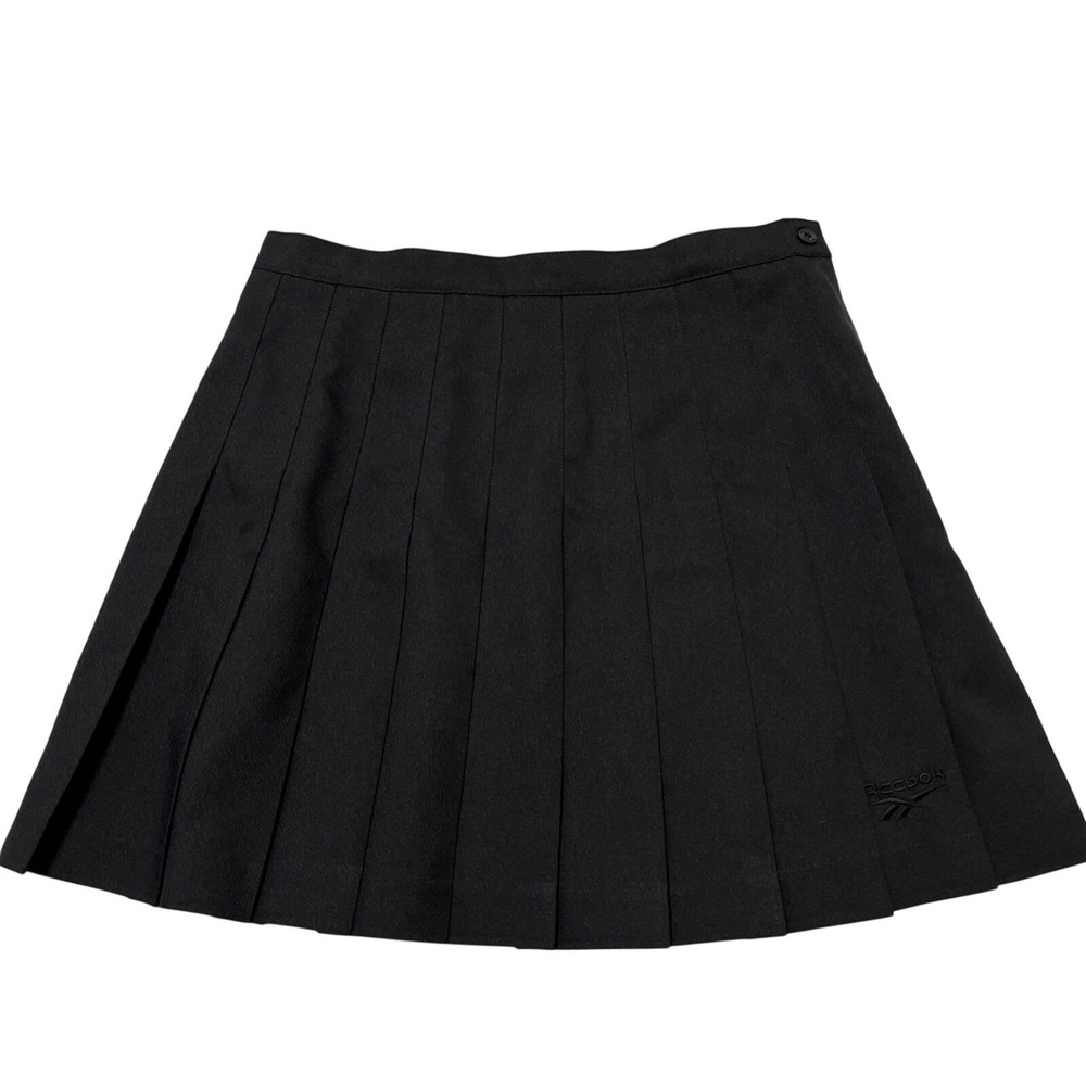 Vintage Reebok Y2K‎ Tennis Skirt Womens 16 Black Pleated Mini Preppy Schoolgirl